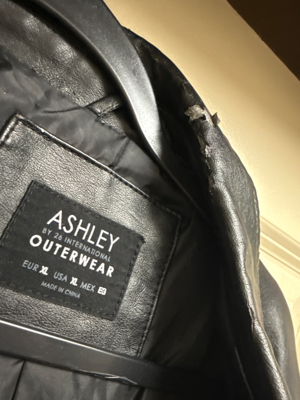 Ashley Faux Leather Jacket Black Size XL - Picture 2 of 6